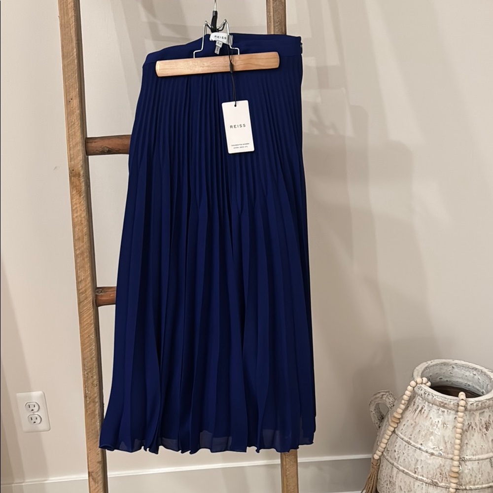 Reiss Royal Blue Pleated Women's Skirt